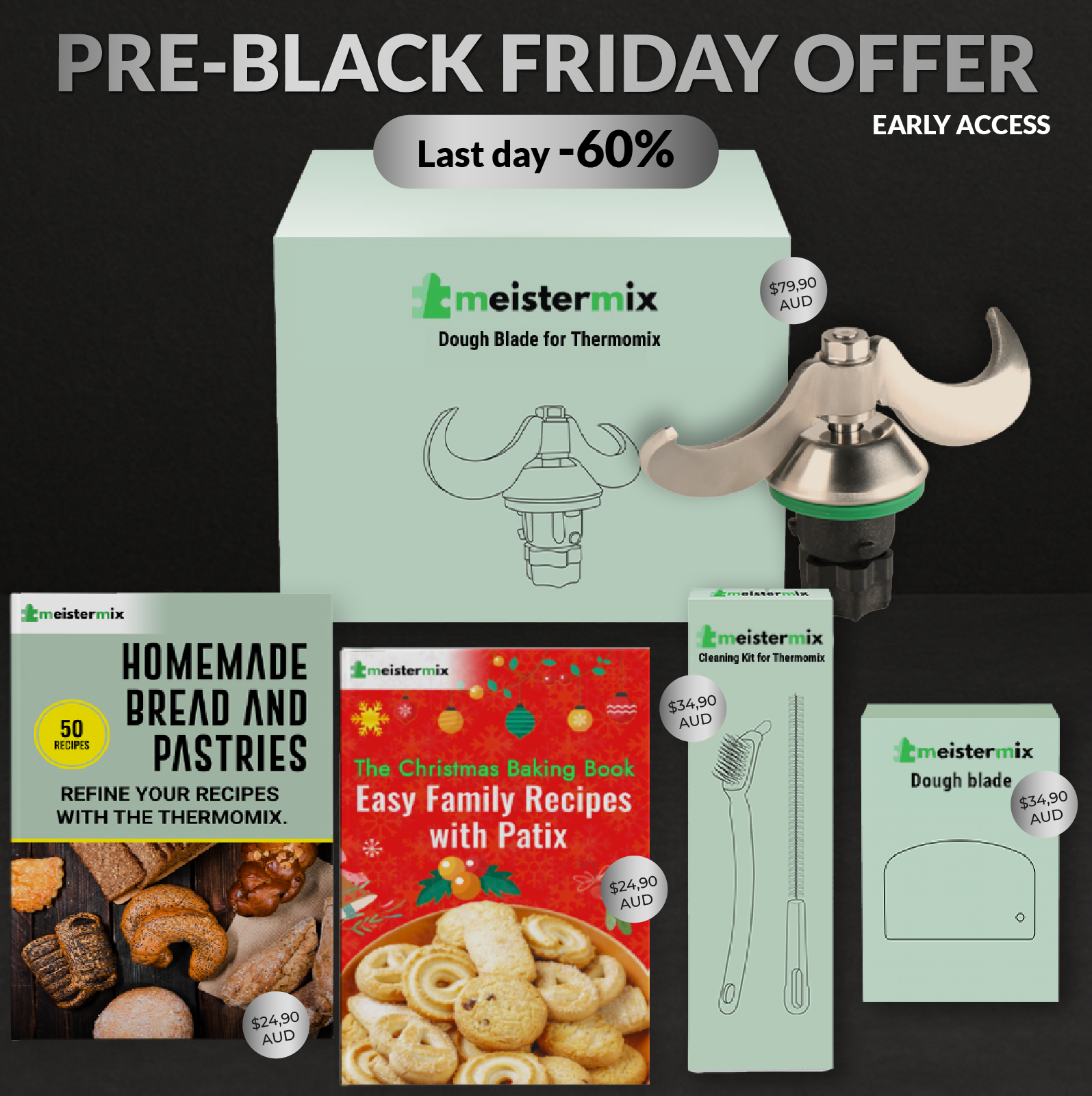 Patix - Dough Blade for Thermomix (EXCLUSIVE BUNDLE)